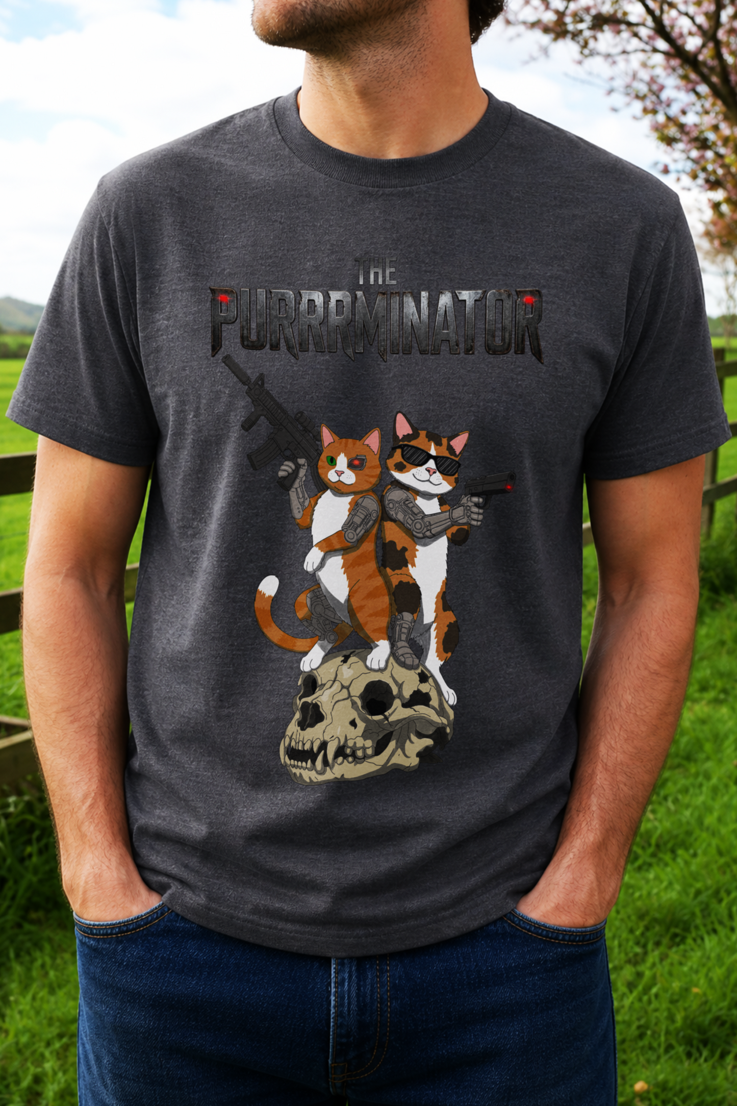 The Purrrminator - funny cat tee