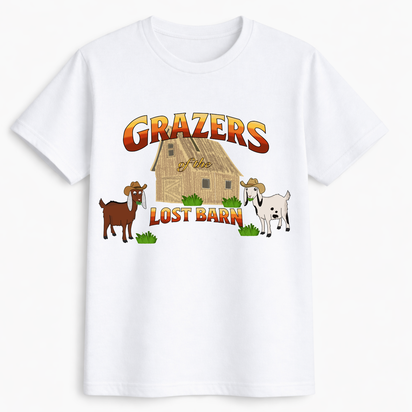 Grazers of the Lost Barn! - funny anglo nubian goat tees