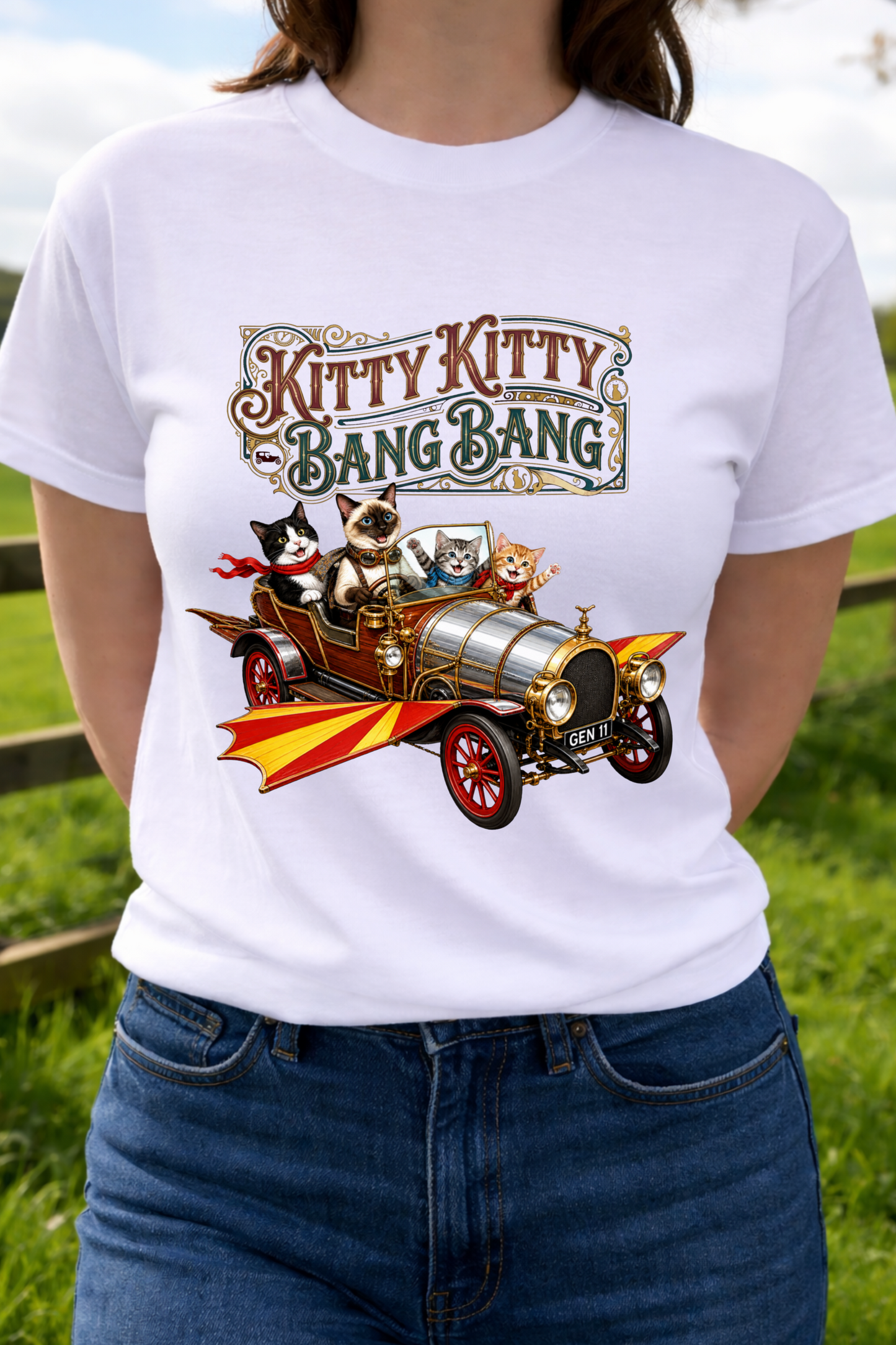 Kitty Kitty bang bang! Funny cat t-shirt