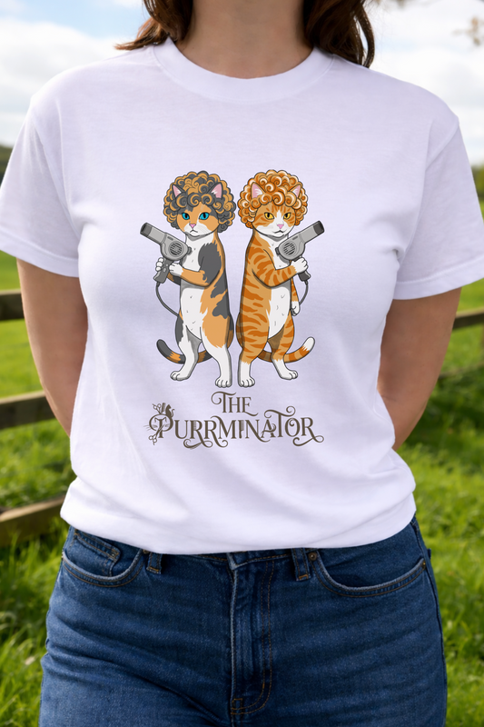The Purrminator Tee - funny cat t-shirt