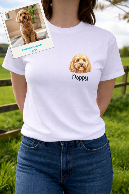 Personalised dog head T-Shirt 🐾
