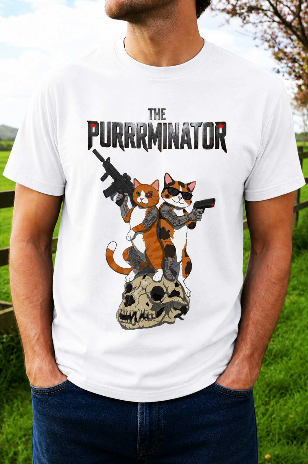 The Purrrminator - funny cat tee