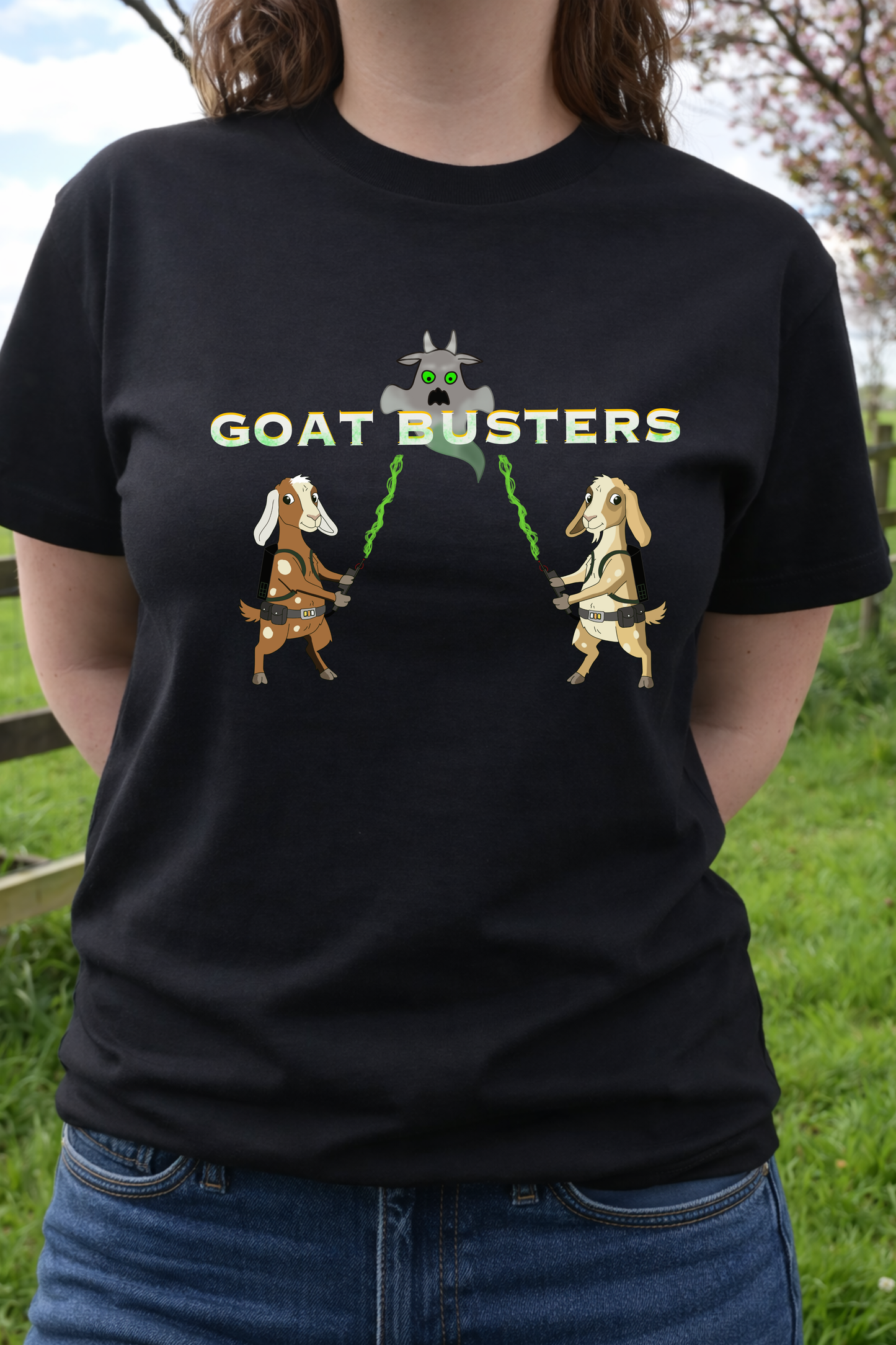 Goat busters funny anglo nubian goat t-shirt