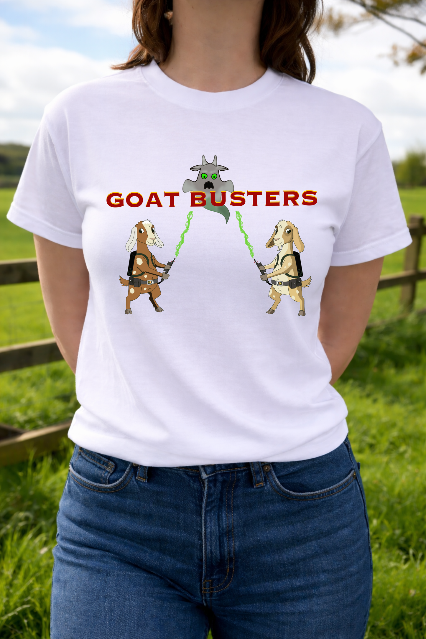 Goat busters funny anglo nubian goat t-shirt