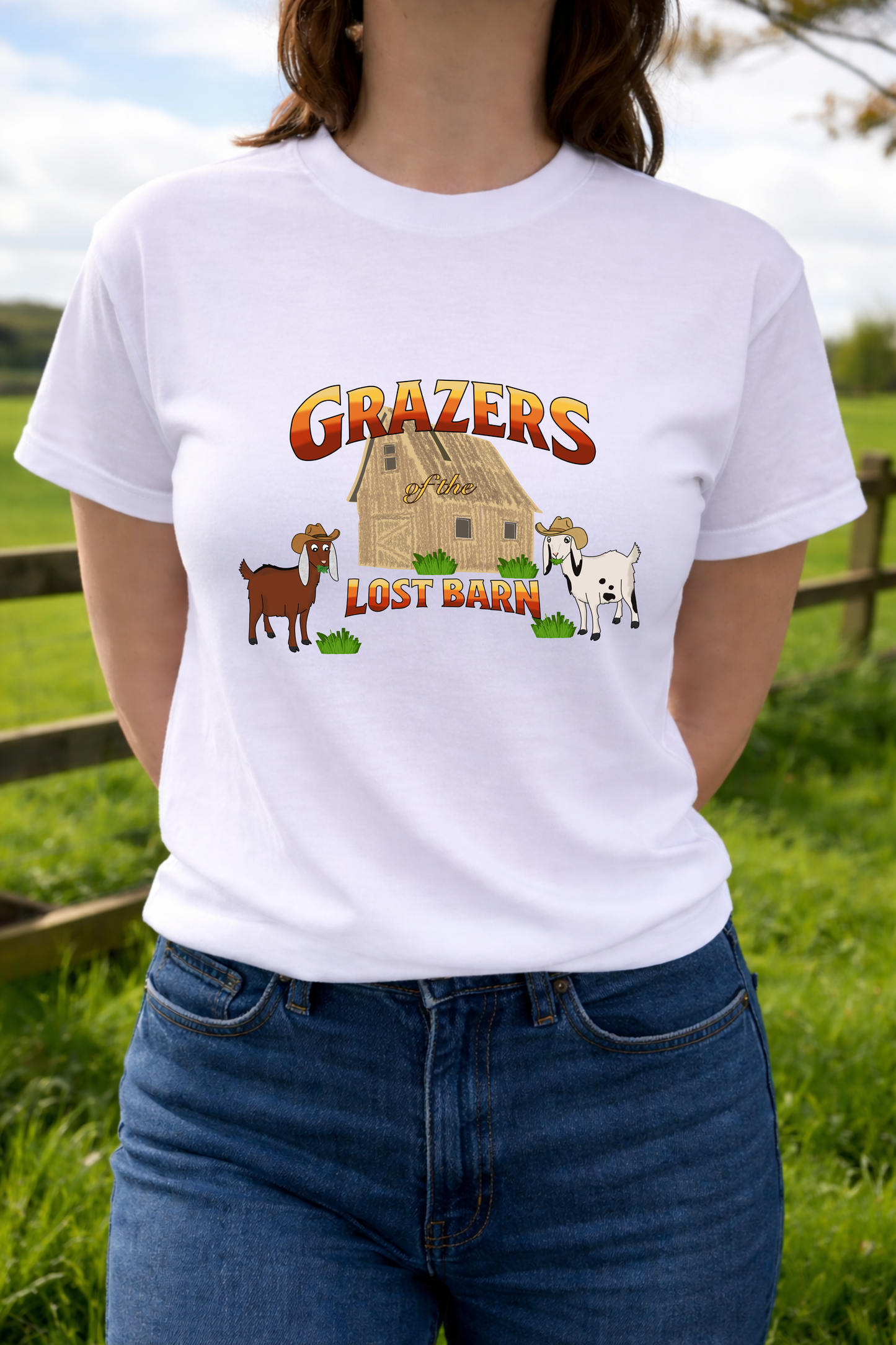 Grazers of the Lost Barn! - funny anglo nubian goat tees