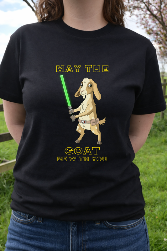 May the goat be with you - funny Anglo nubian goat tees meets Star Wars