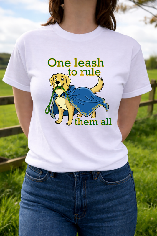 One leash to rule them all - Golden retriever t-shirt